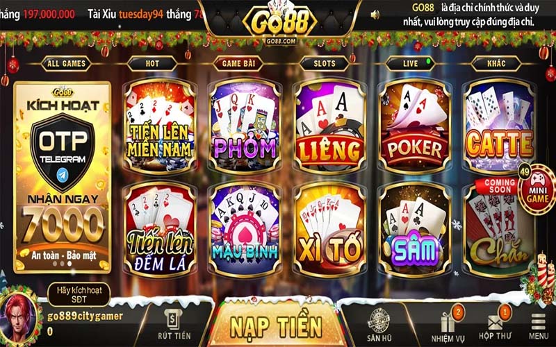 Kho game siêu khủng tại nhà cái Go88